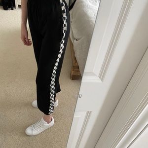Black and white checkered pants